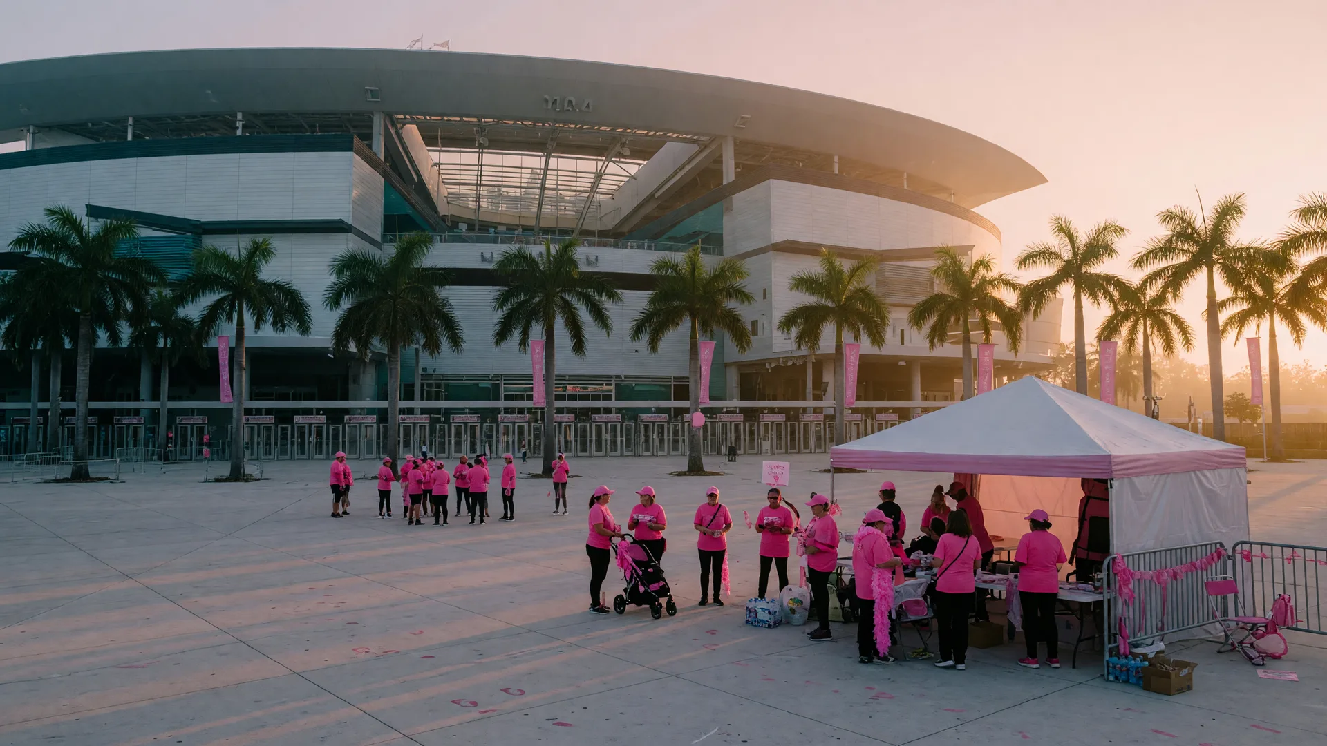 Header image for "Making Strides of Miami Fills the Plaza Outside loanDepot Park"