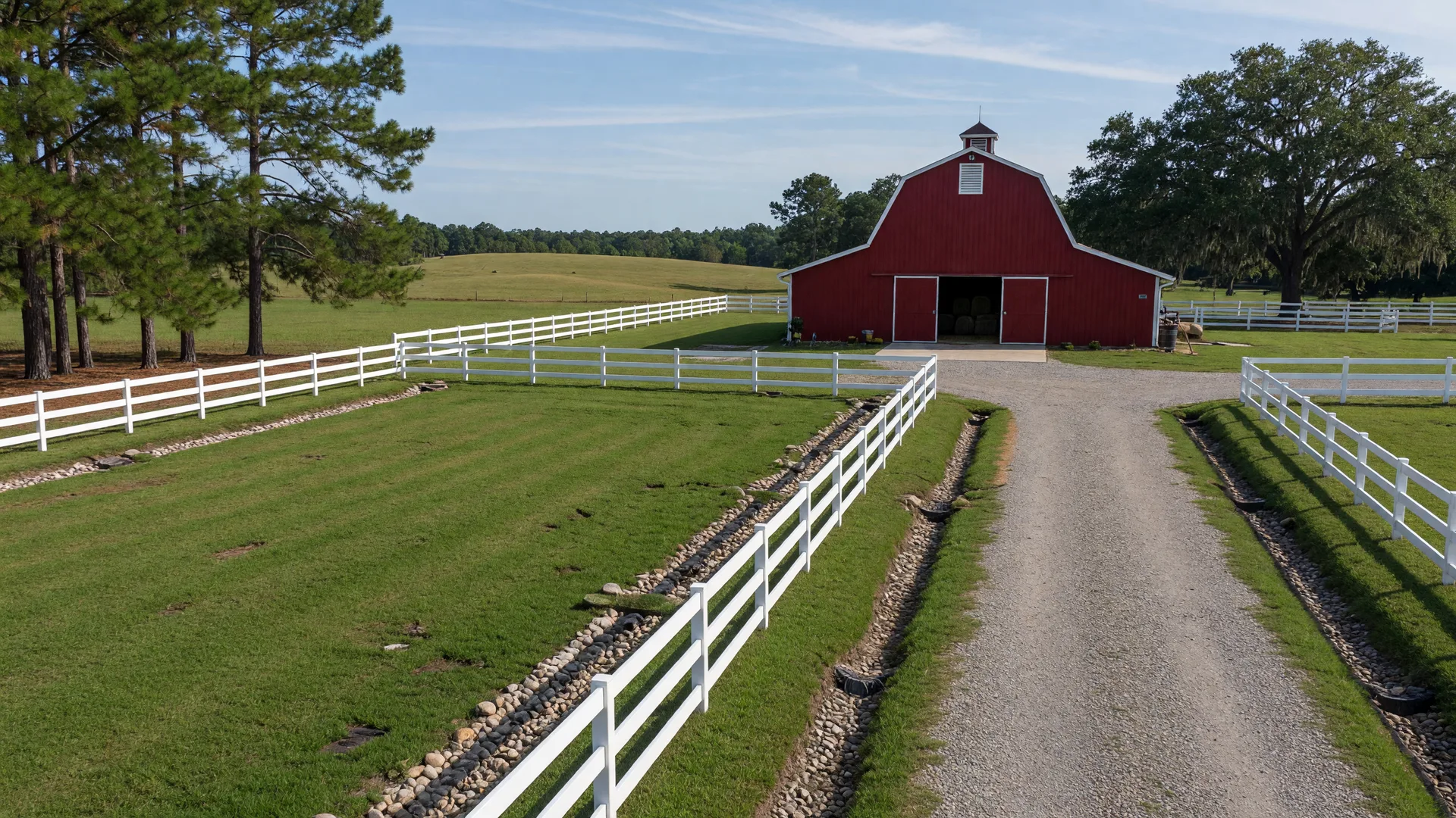 Photo: Stormwater Management and Drainage on Aiken Horse Properties: A Practical Guide for Buyers and Owners — Aiken SC horse property