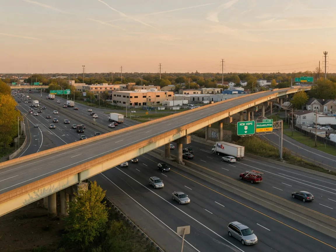 I-95 highway interchange near New Hope