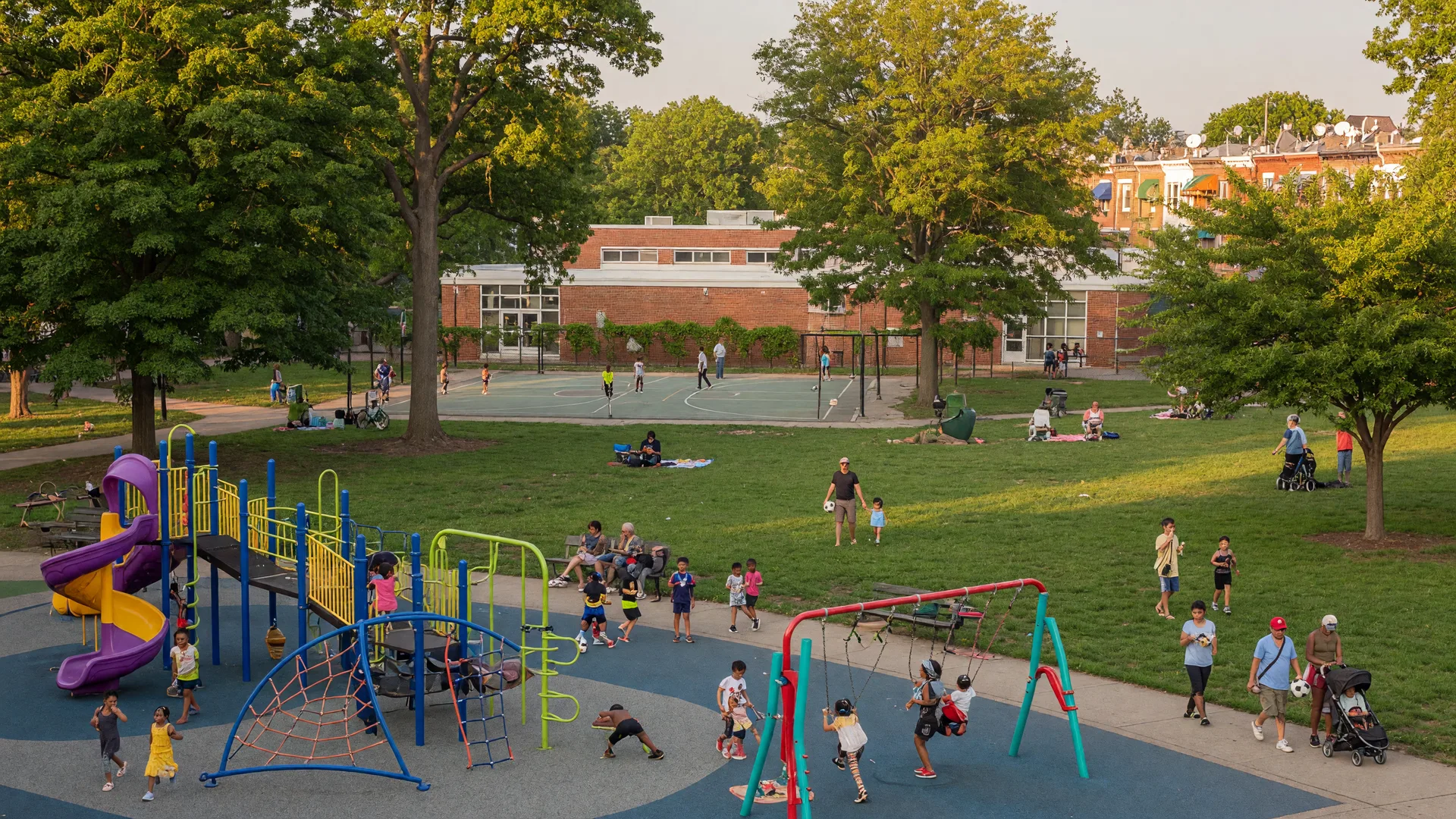 Columbus Square park in East Passyunk Philadelphia