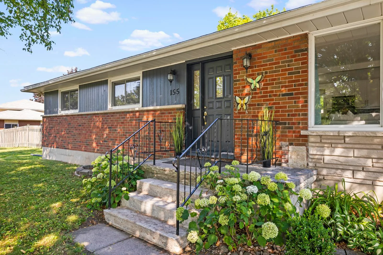 Front exterior of the brick home at 155 Cromwell St. in Campbellford, Ontario, which sold above asking price after 60 days on the market