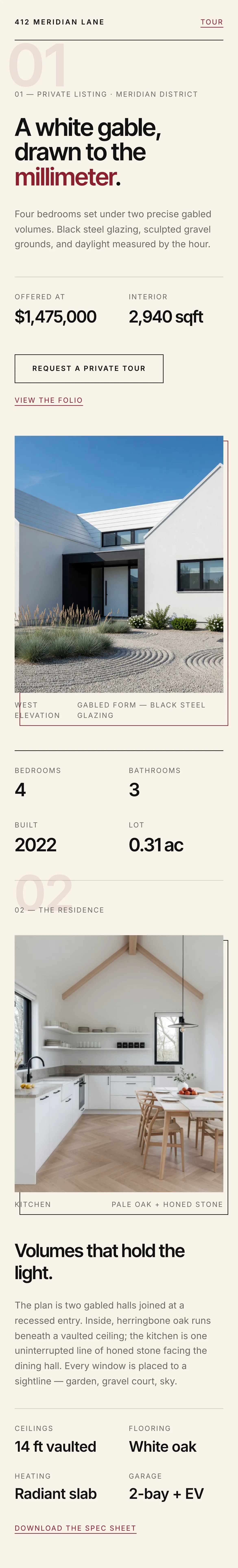 Listing site · Mobile