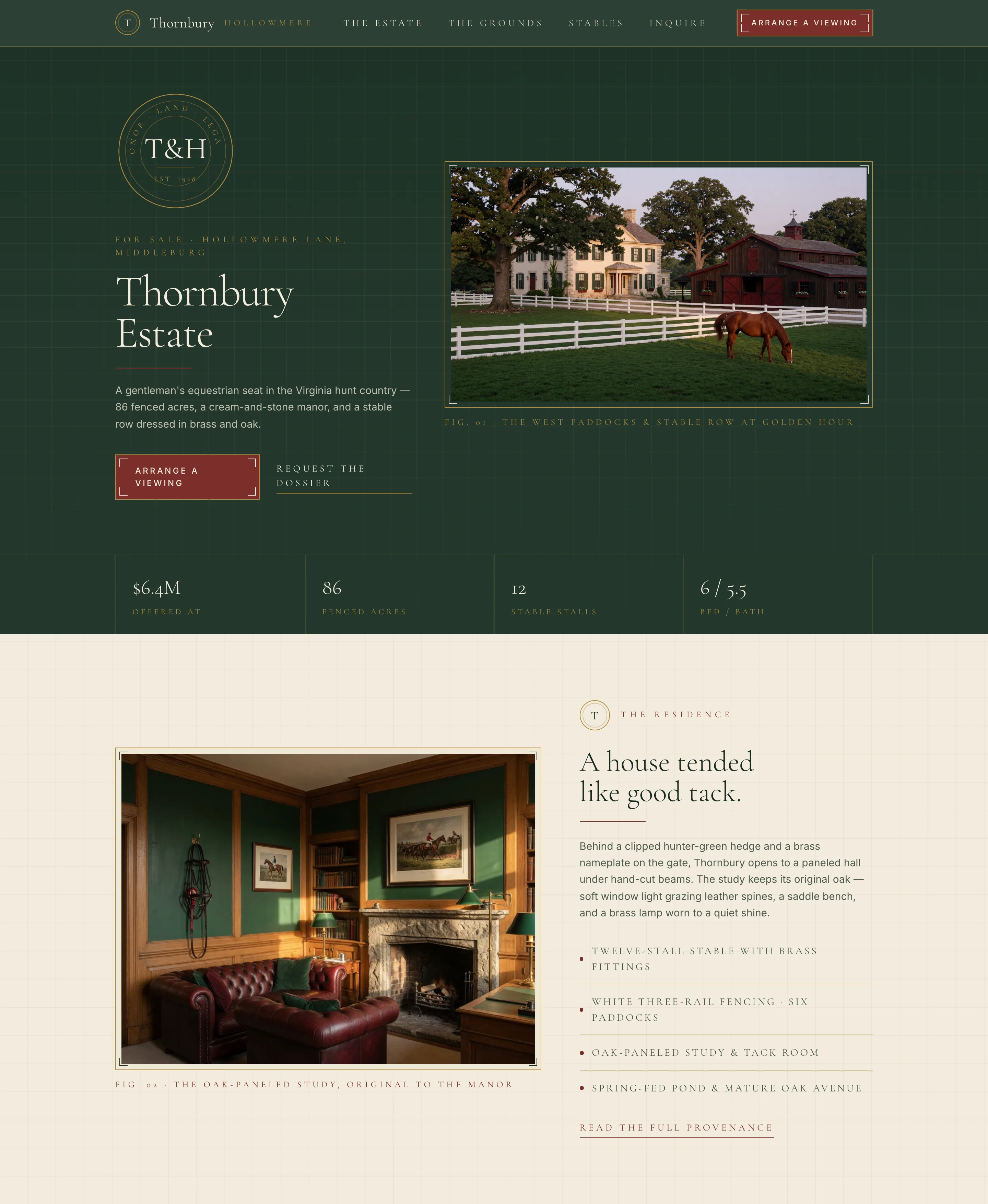 Bridle & Oak, shown as a listing site