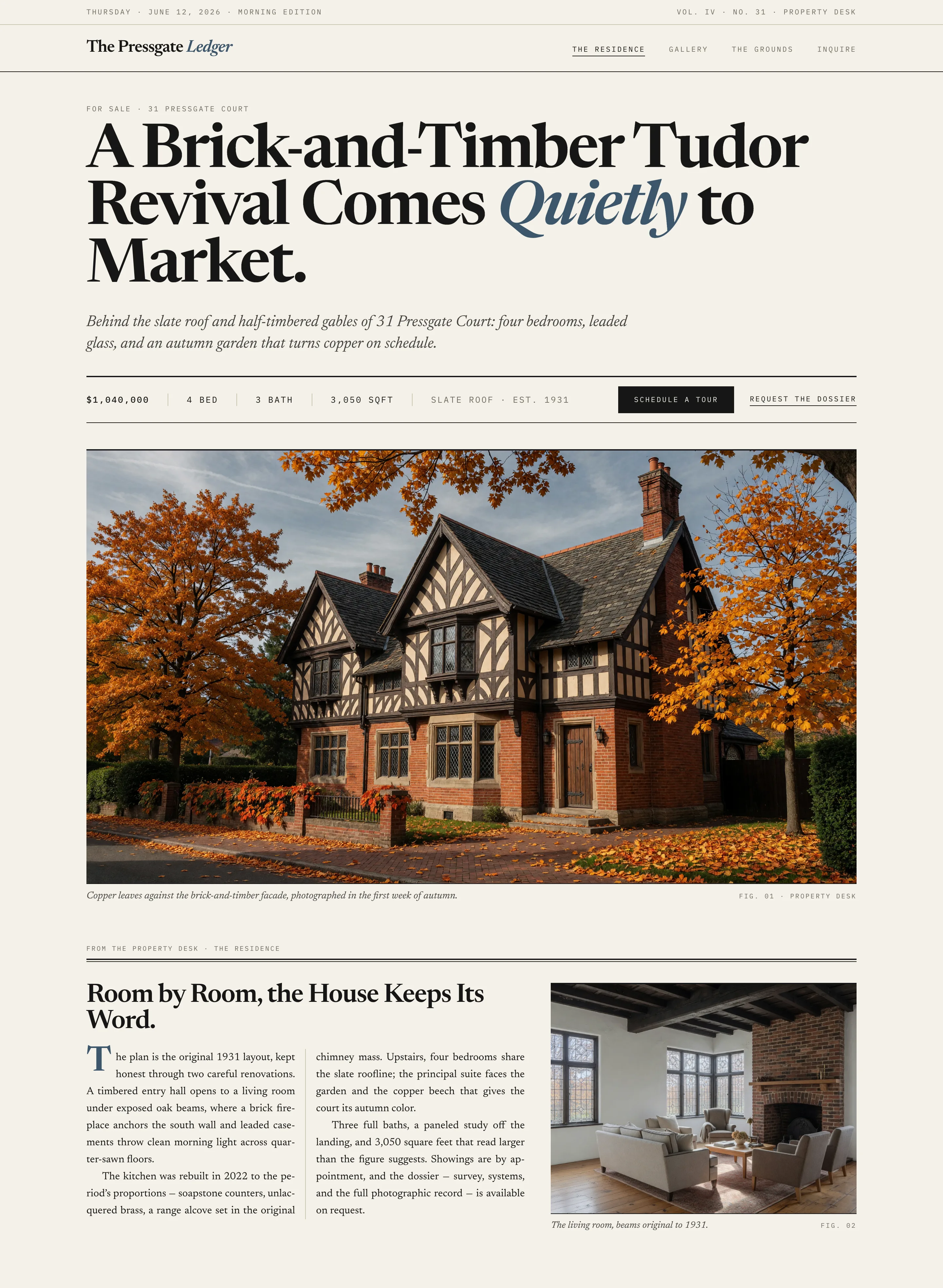 Broadsheet, shown as a listing site