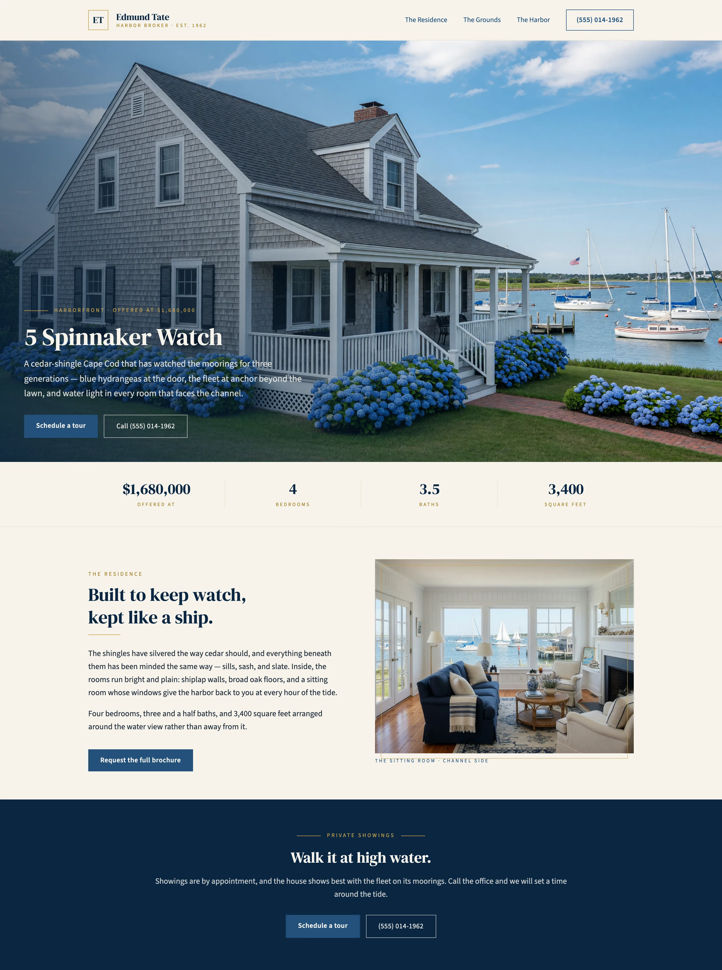 Harbor Broker, shown as a listing site