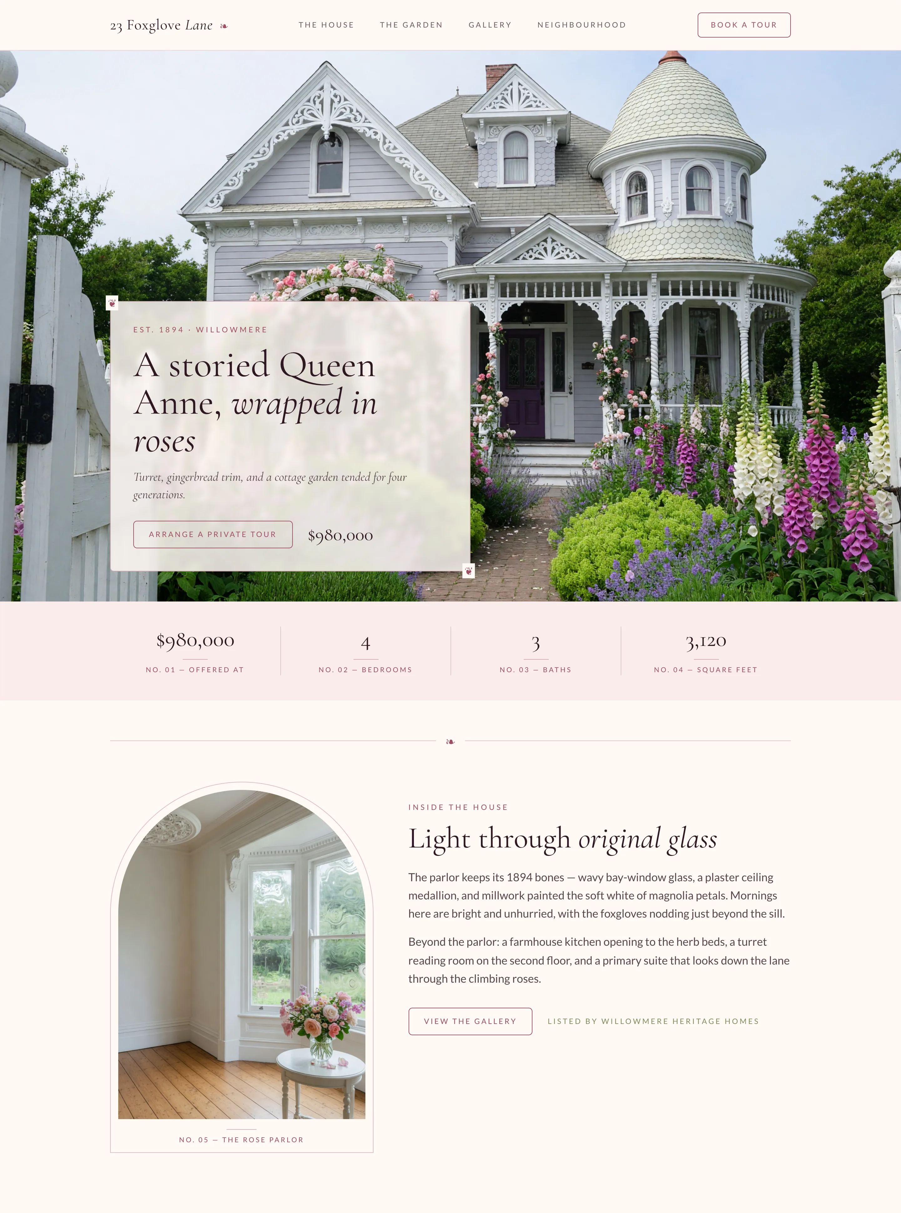Heirloom Botanical, shown as a listing site