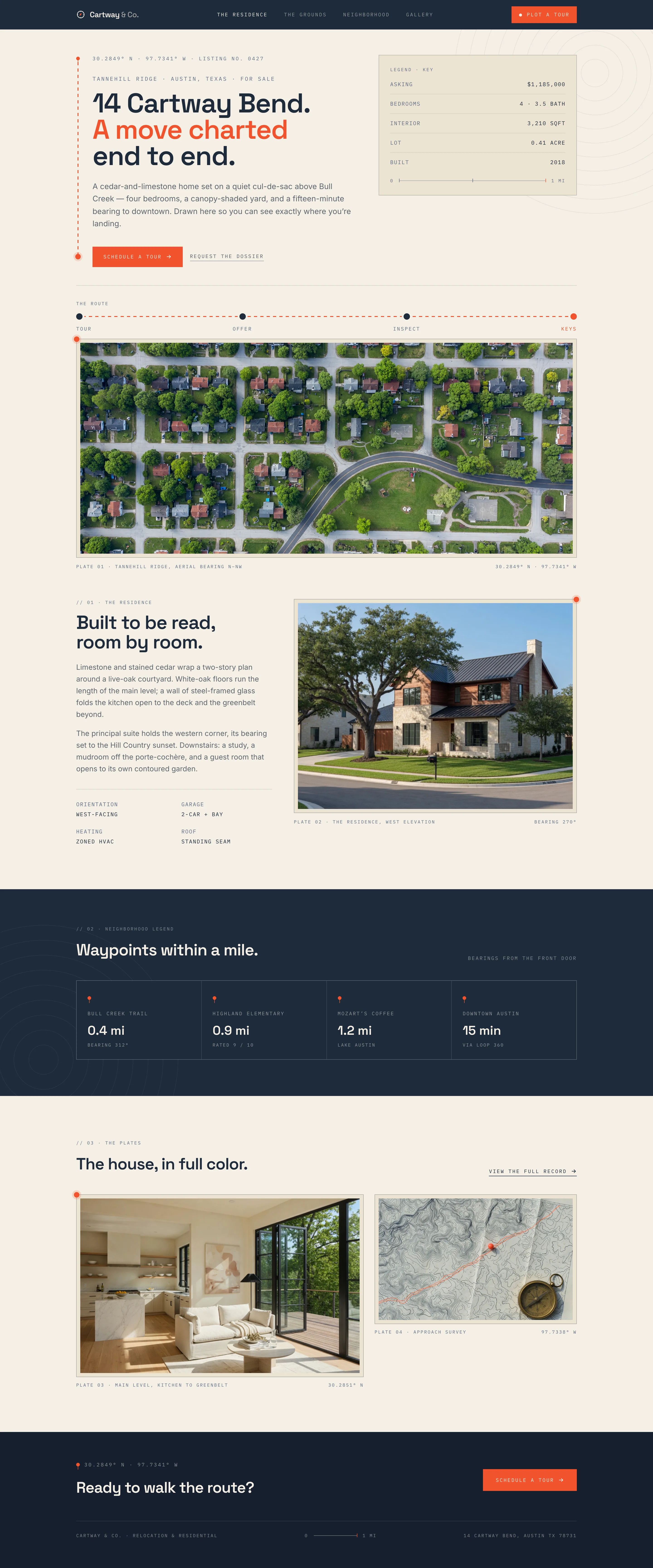 Wayfinder, shown as a listing site