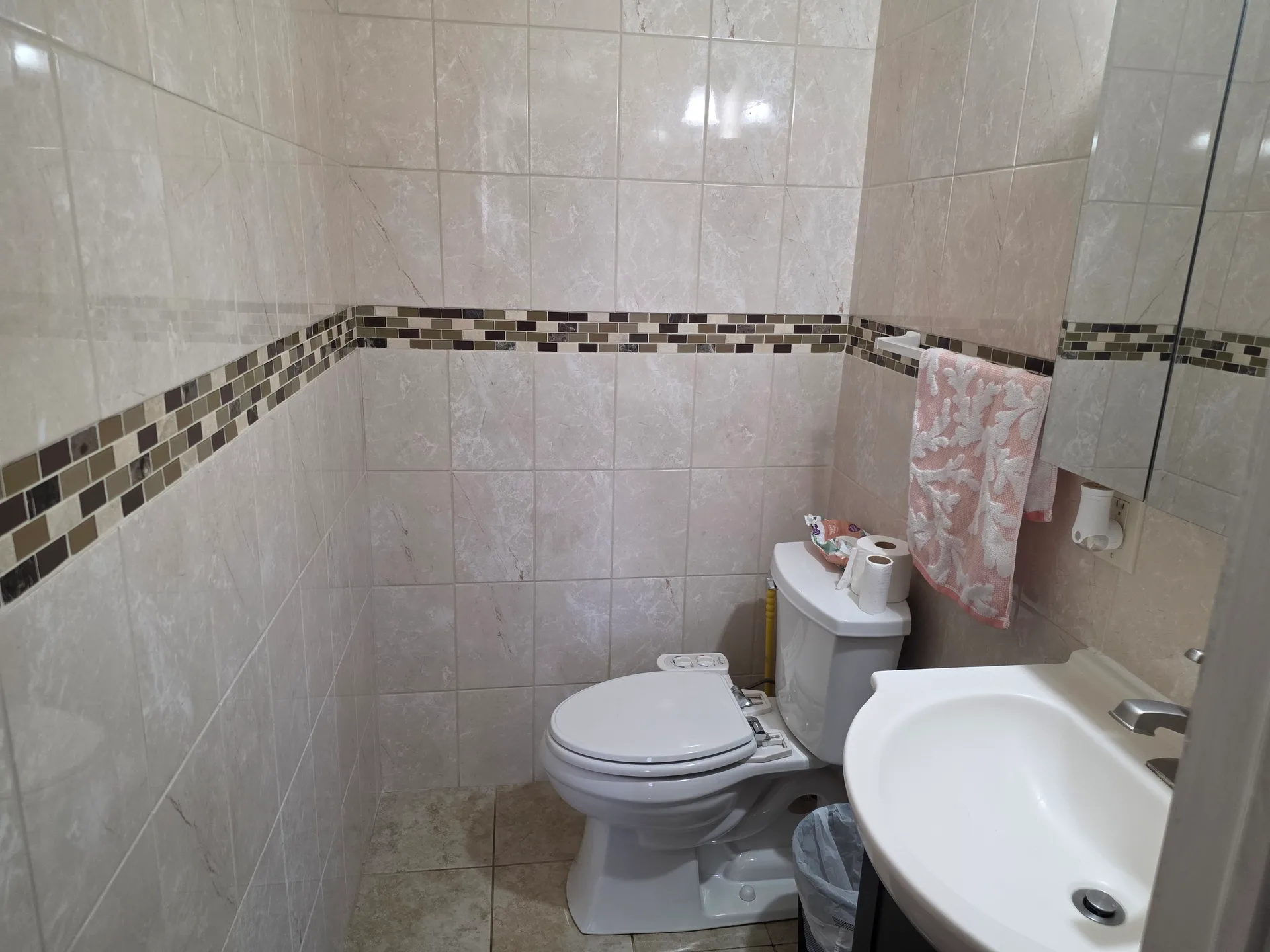 Half bathroom on the first floor