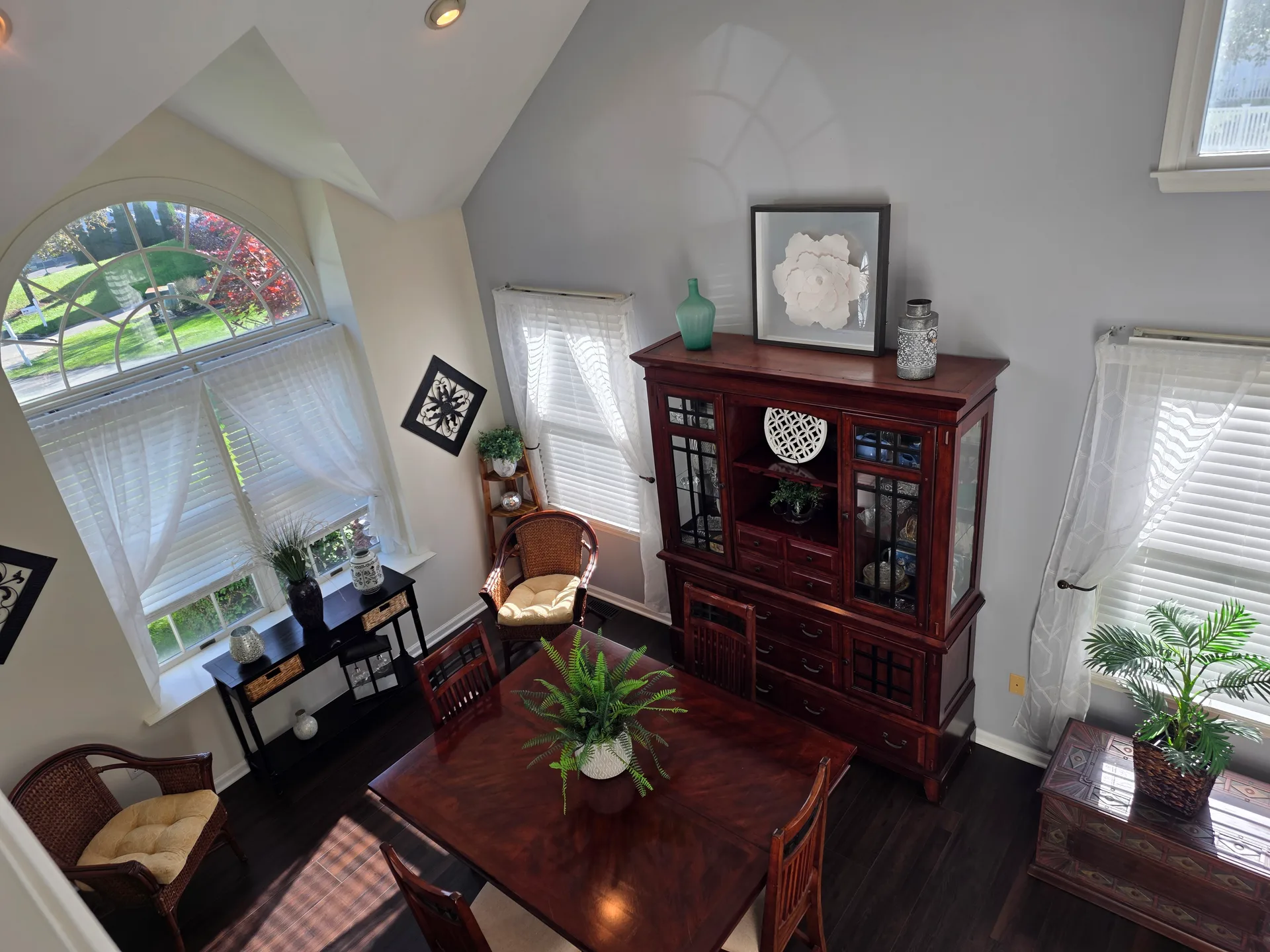 Vaulted ceiling great room interior at 1906 Grouse Court, Forks Township PA