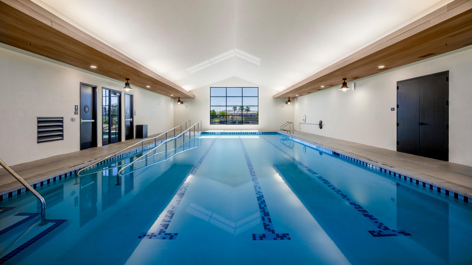 The indoor pool at Regency at Tracy Lakes in Tracy, California