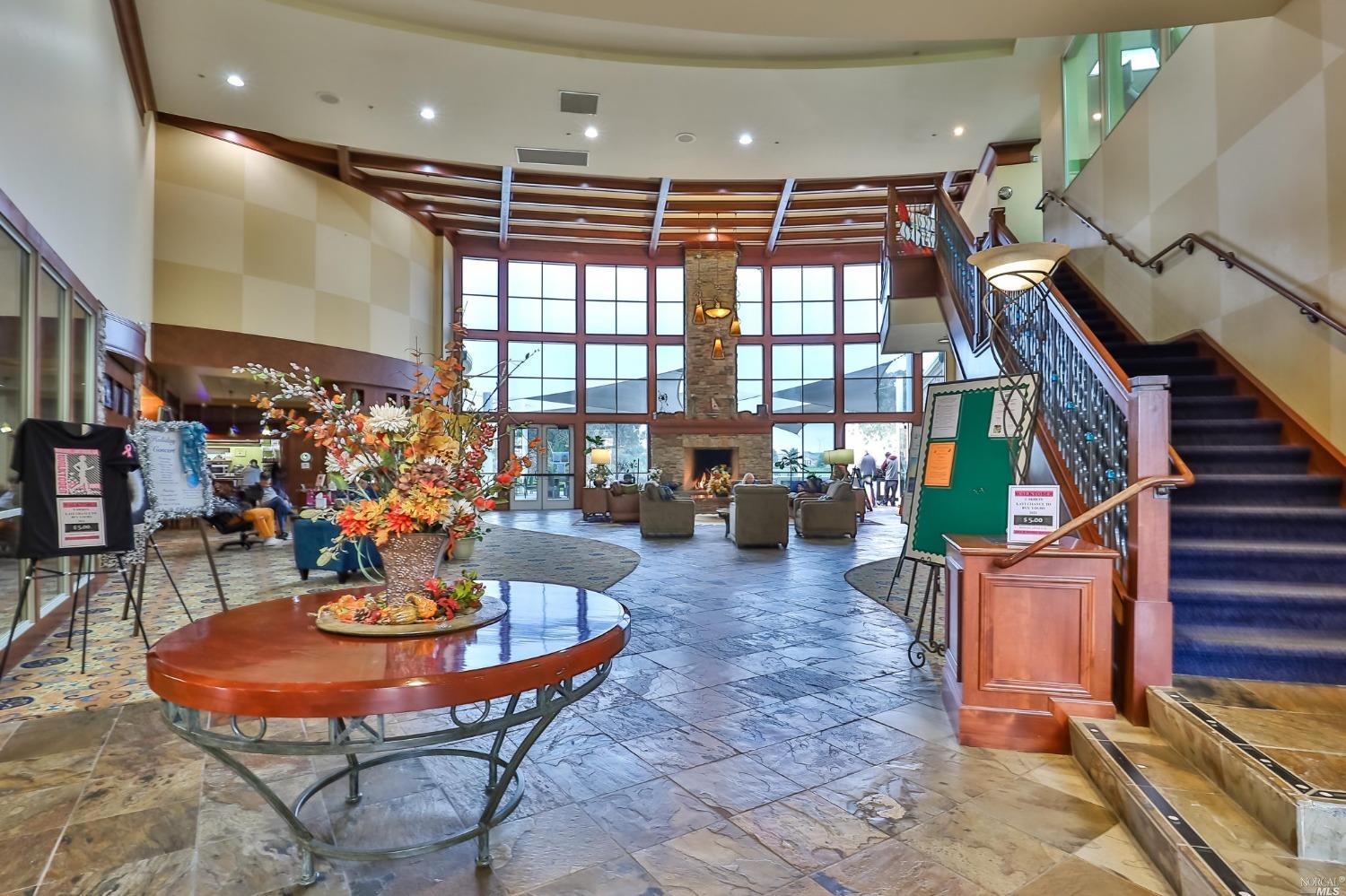 The grand foyer of the clubhouse at Trilogy Rio Vista, the 55+ active-adult community in Rio Vista, California