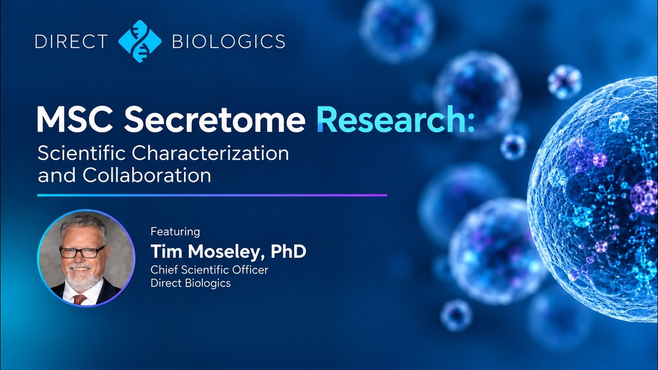 Educational webinar thumbnail for MSC Secretome Research: Scientific Characterization and Collaboration Part 1