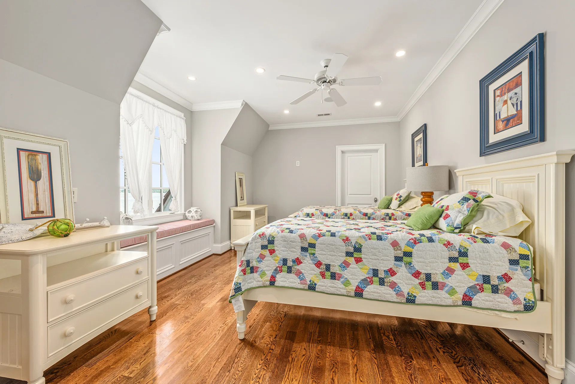 Guest bedroom with two beds
