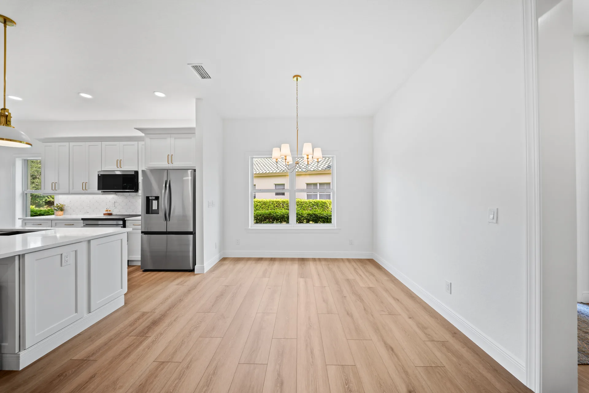 Kitchen and dining area with open layout