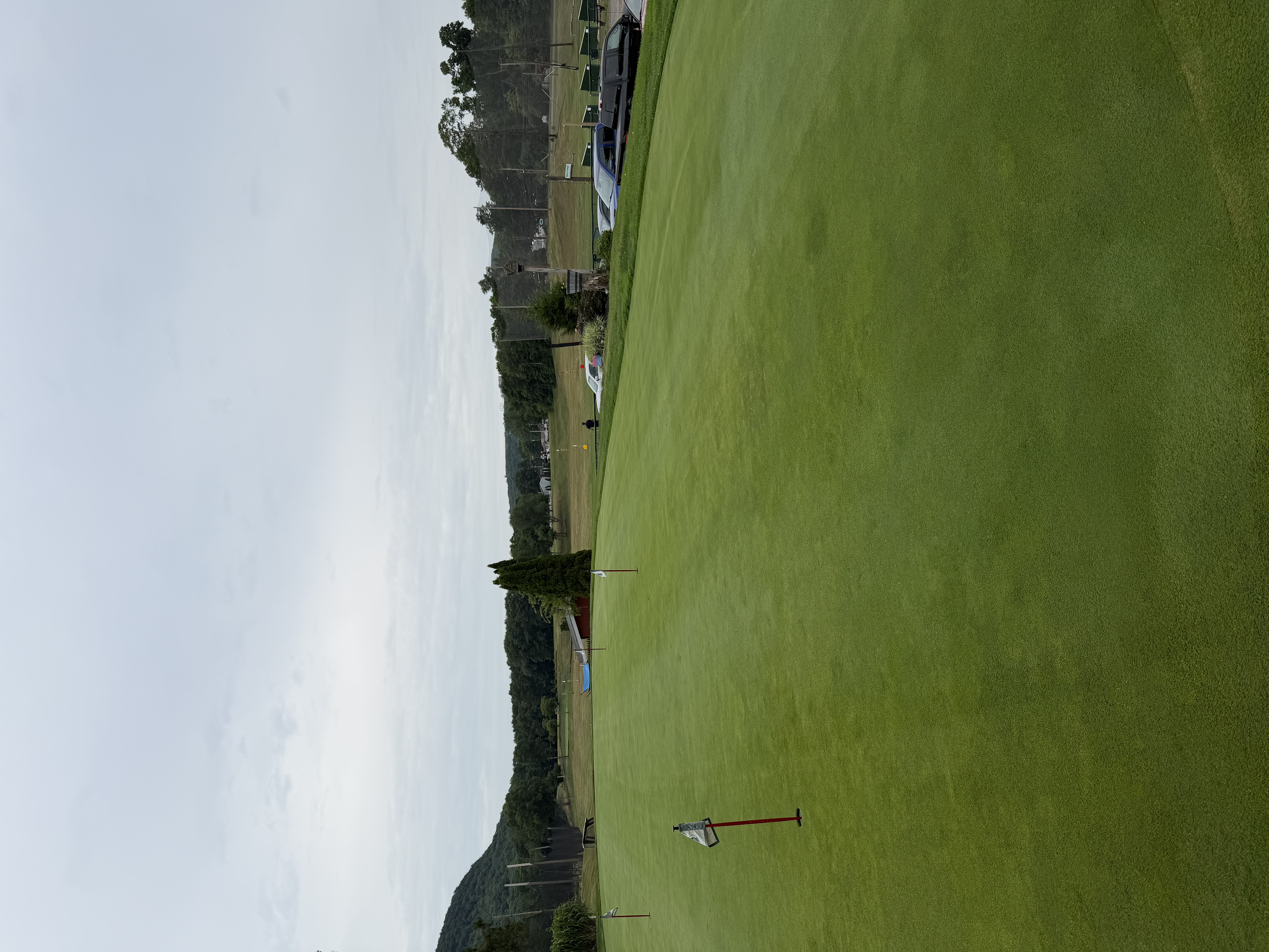 Golf course view from the tee box