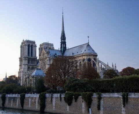 Notre-Dame de Paris seen from across the Seine.