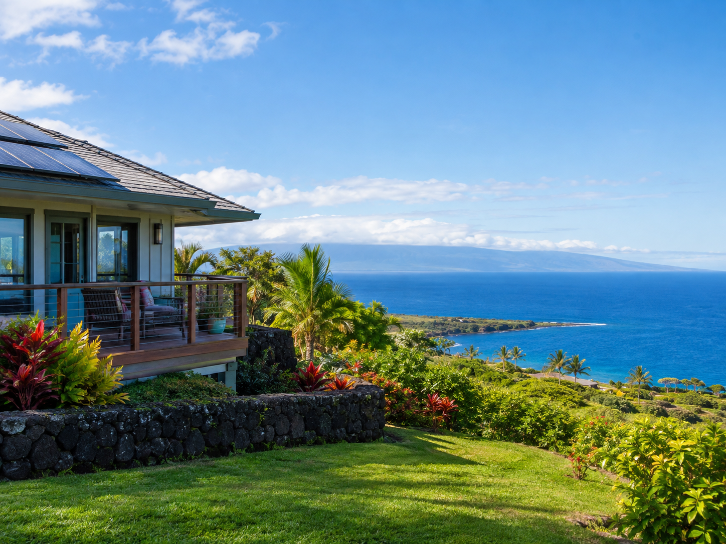A Hawaiʻi Island home with rooftop photovoltaic panels