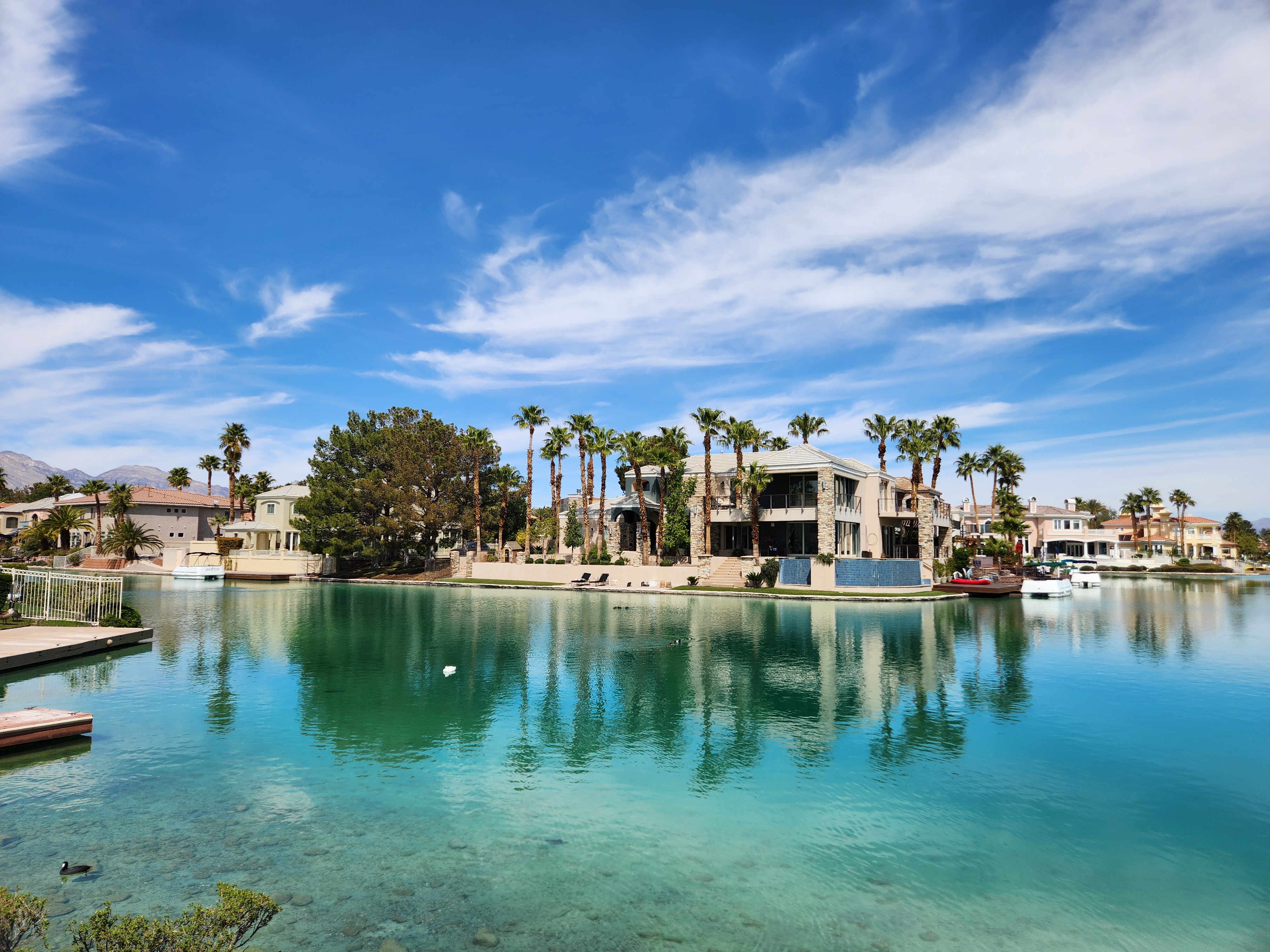 The Lakes neighborhood in Las Vegas — lakefront homes and walking paths