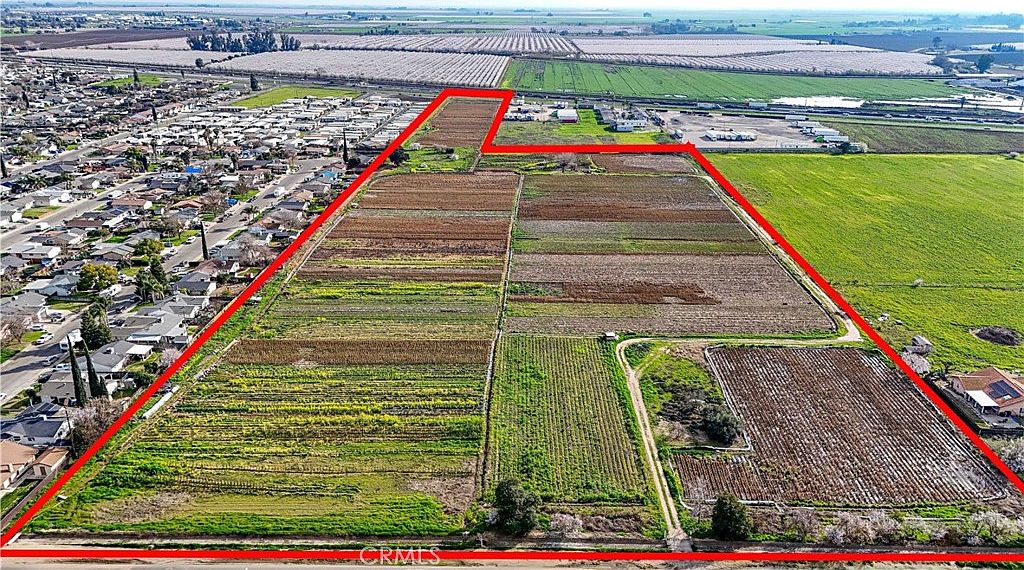 Aerial view of the property showing the Highway 99 corridor