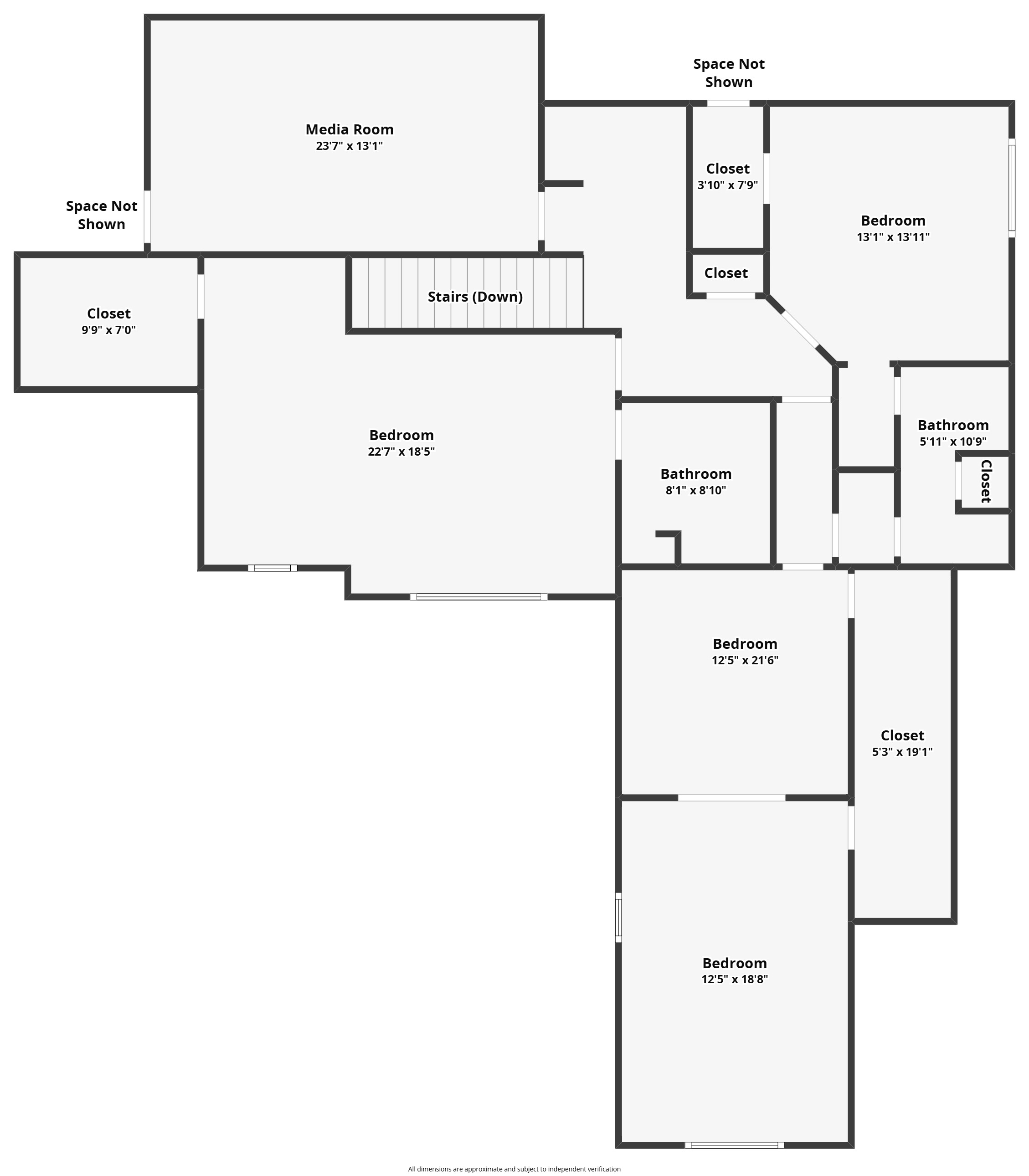 Second floor plan of 1412 Falls Crest Dr