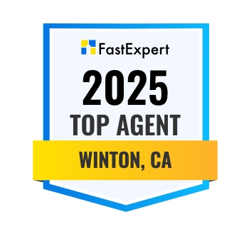 FastExpert Top Agent 2025, Winton CA award badge