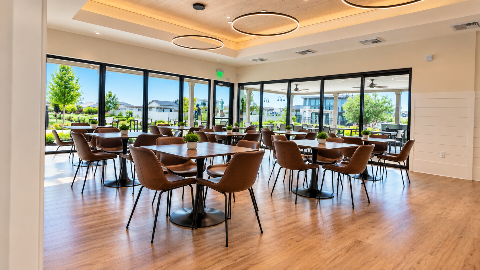 The communal dining space at Club Liberty, Summit at Liberty, Rio Vista