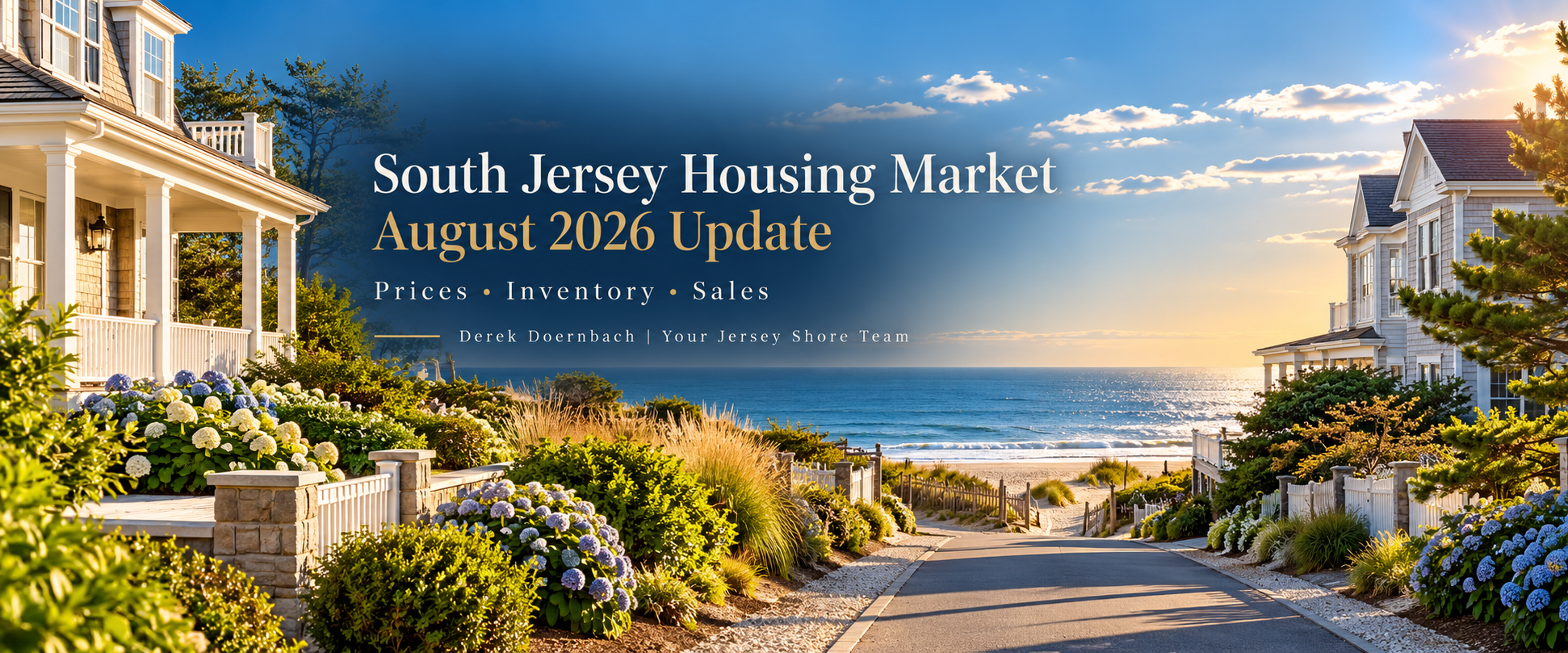 South Jersey housing market update graphic for August 2026