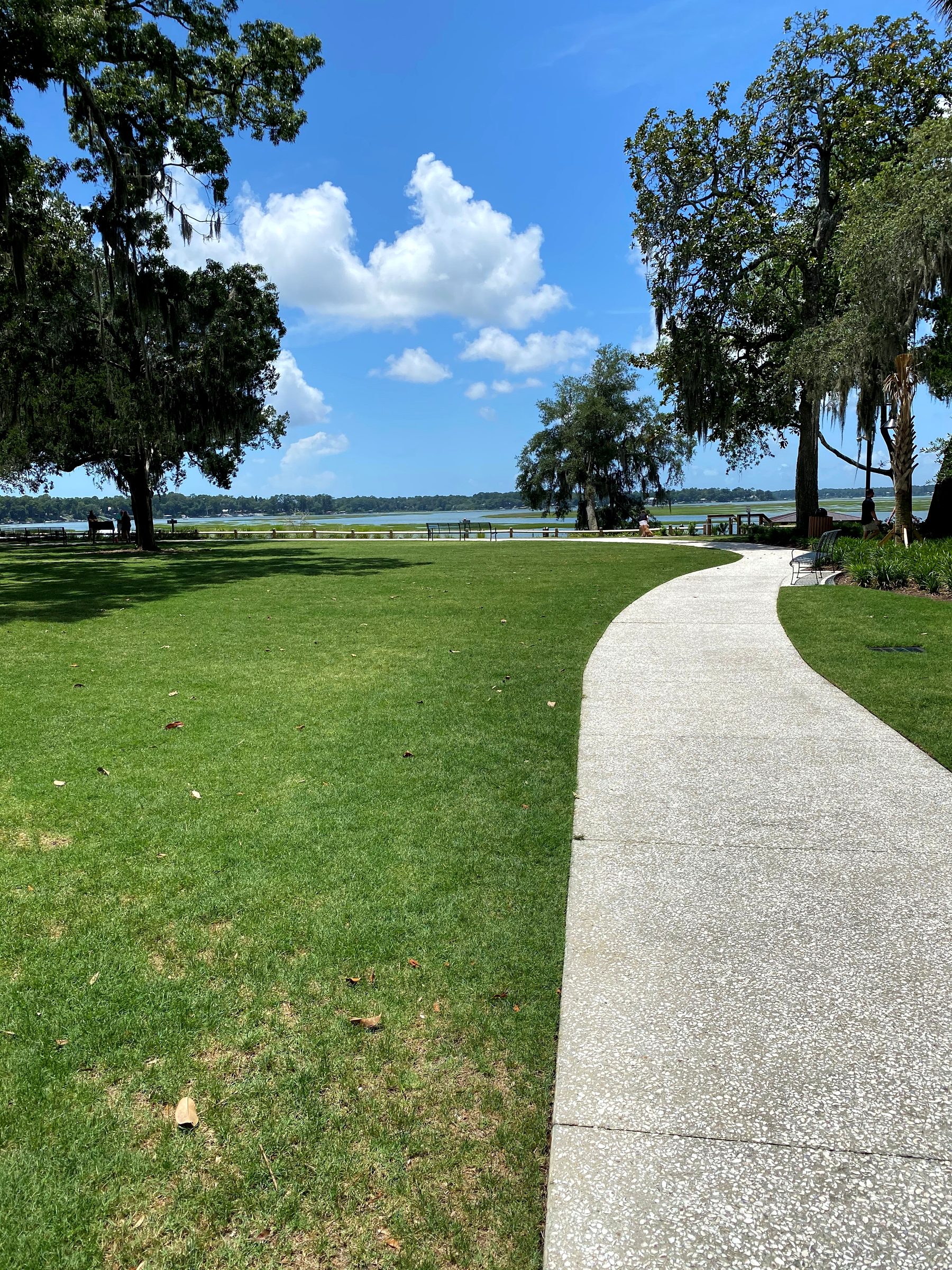 A waterfront park path in Bluffton, SC