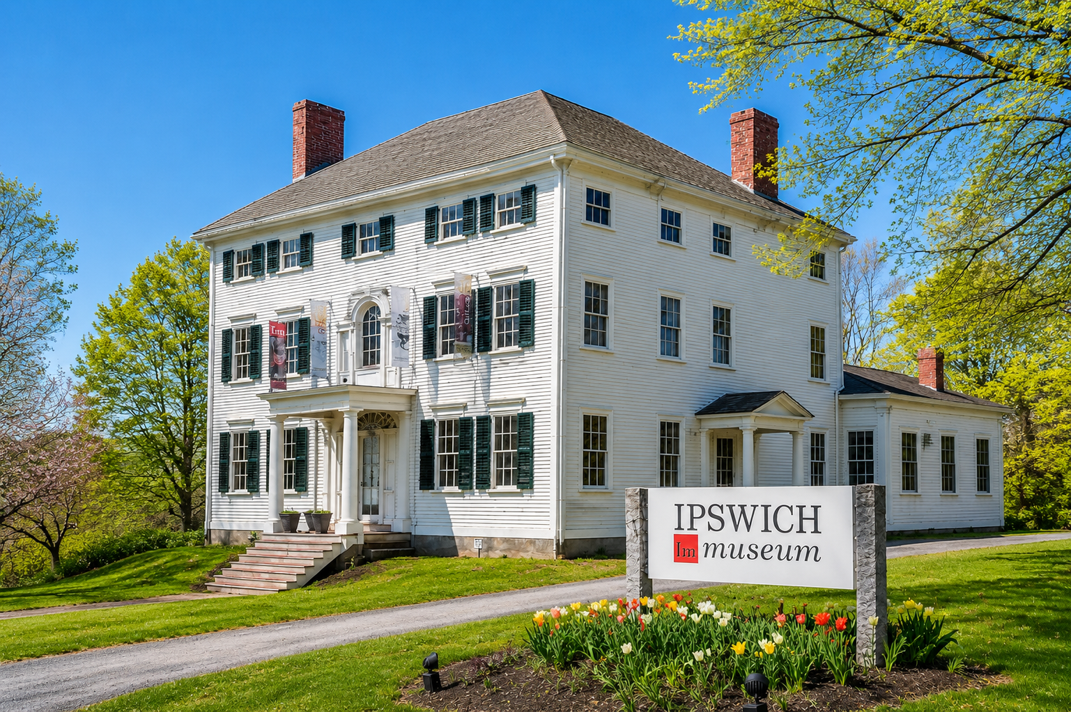 The Heard House, home of the Ipswich Museum, in Ipswich, Massachusetts