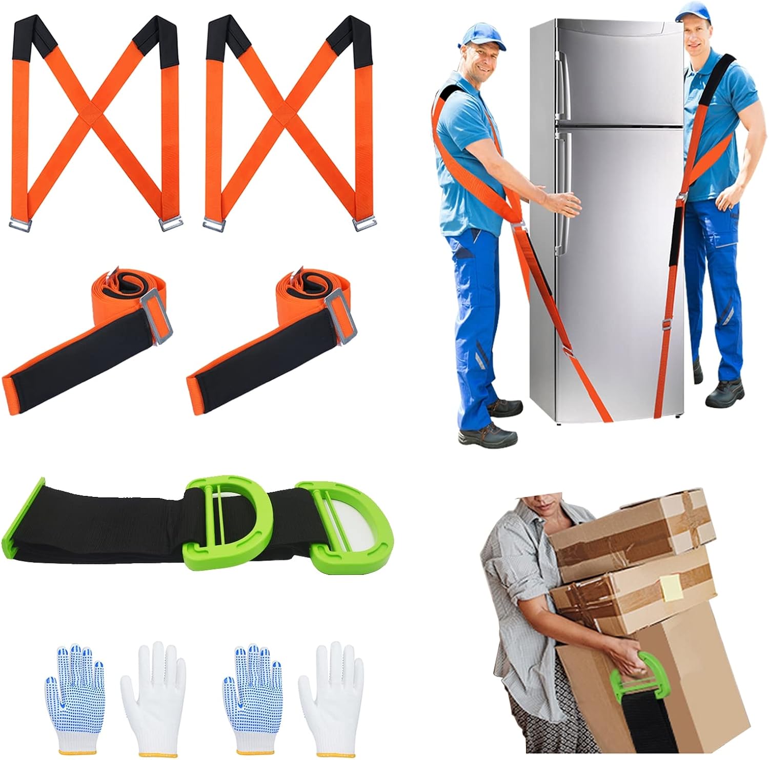 Moving Straps Lifting (Padded) One Person 2-Person Lifting and Moving System