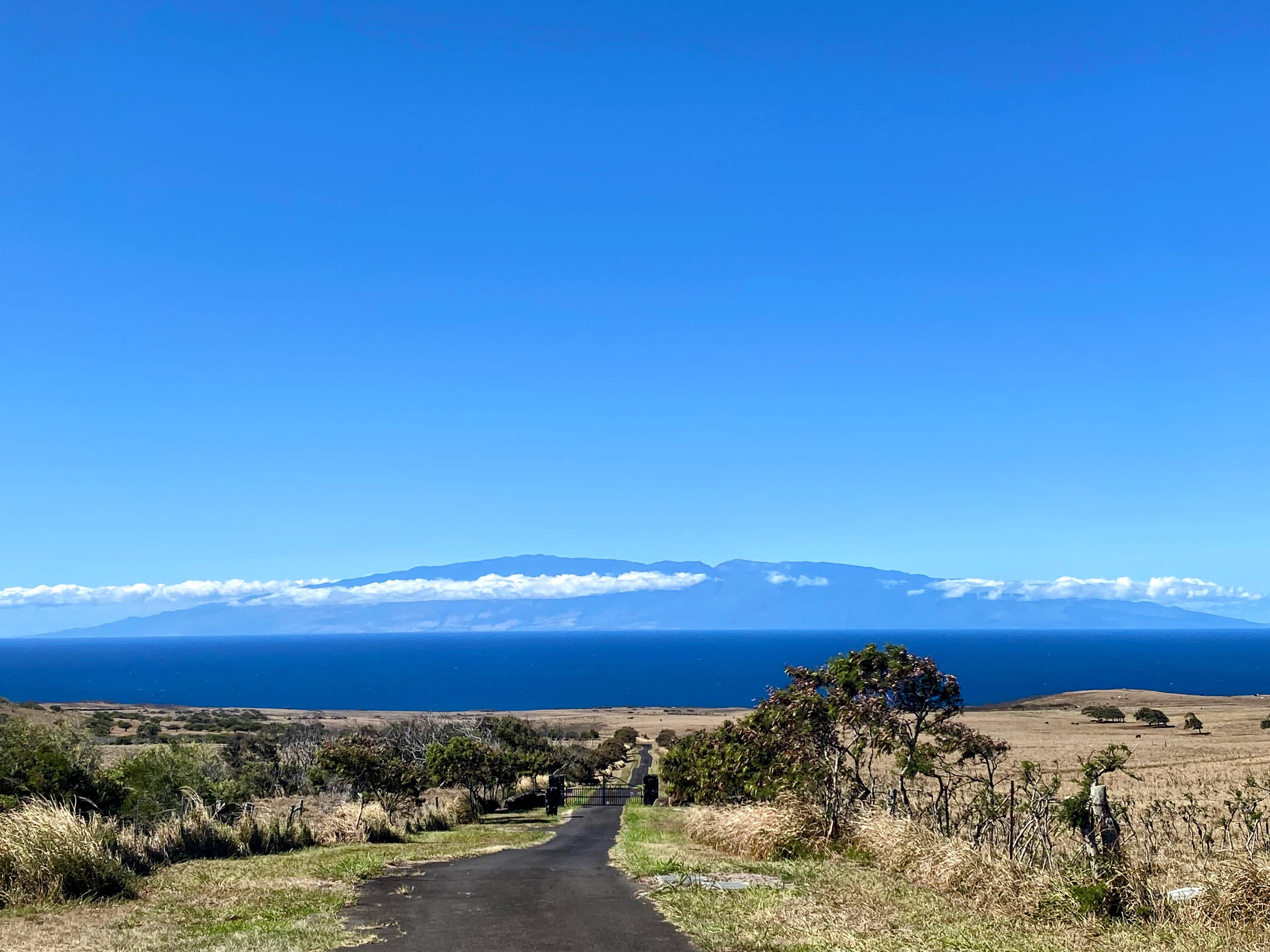The view of Maui across the channel from Puakea Bay on the North Kohala coast