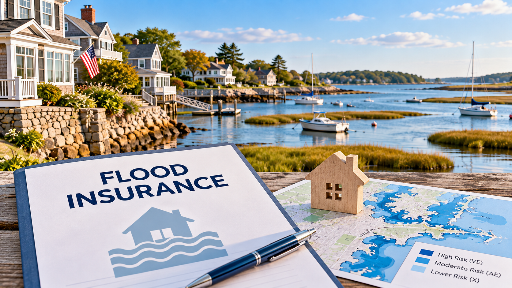 Coastal flood insurance planning guide graphic