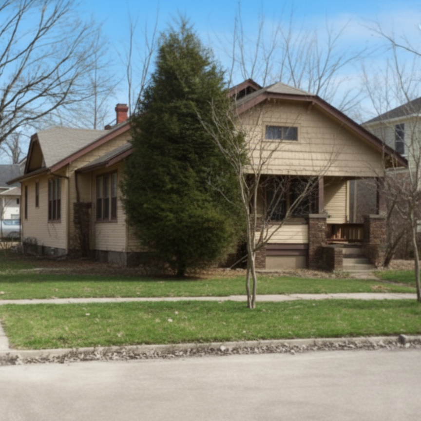 Historic bungalow in Houston Heights, early 1940s