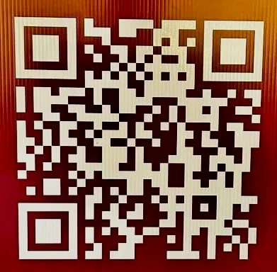 QR code on the Chateau Elan Wine Club waitlist sign at the Chateau Elan Winery in Braselton, Georgia