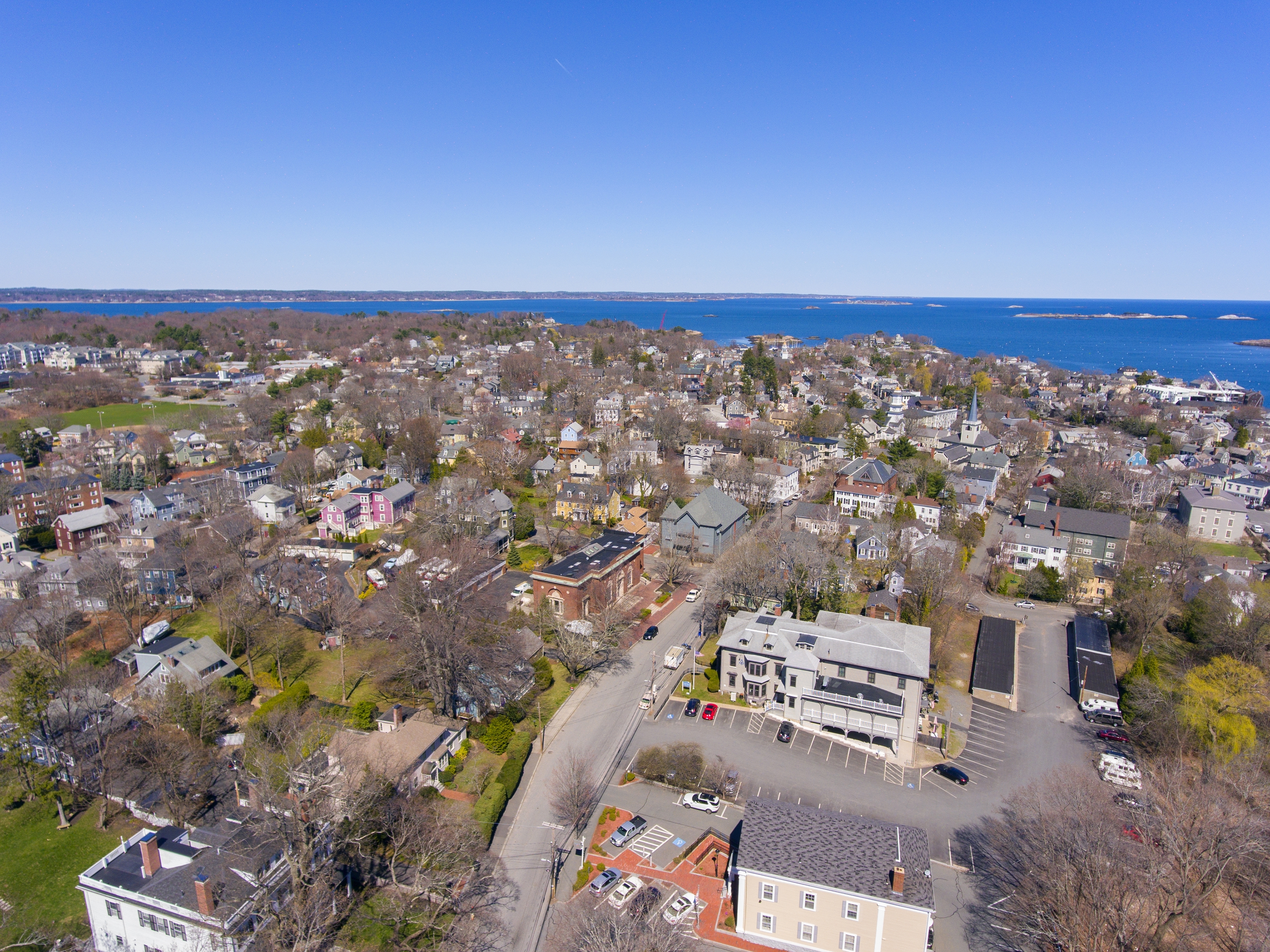 Marblehead Harbor filled with boats in Marblehead, Massachusetts