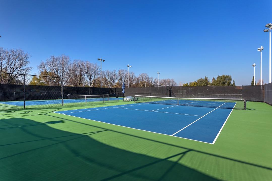 Tennis courts at Sun City Roseville in Roseville, California, part of the community's sports and recreation amenities