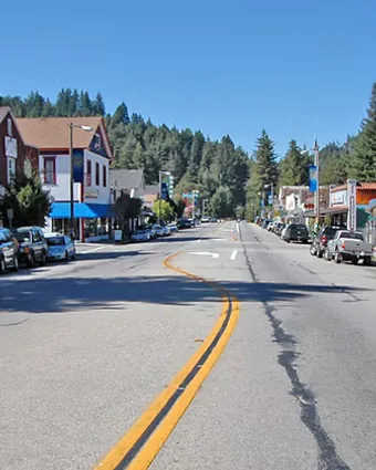 Boulder Creek neighborhood in Santa Cruz County California
