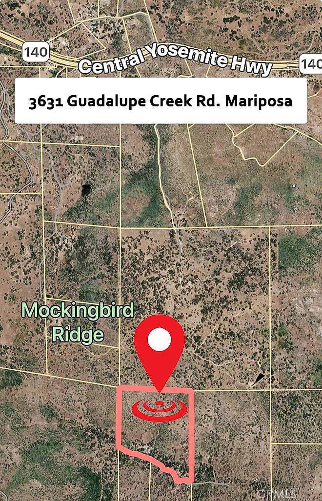 Open landscape of the Mariposa County acreage with panoramic views