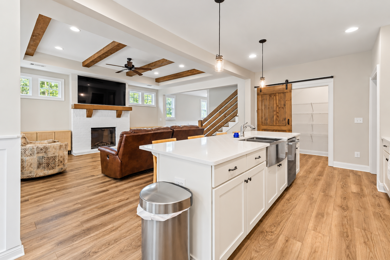Bright modern farmhouse living space at 1537 Dartmouth Dr, Auburn AL