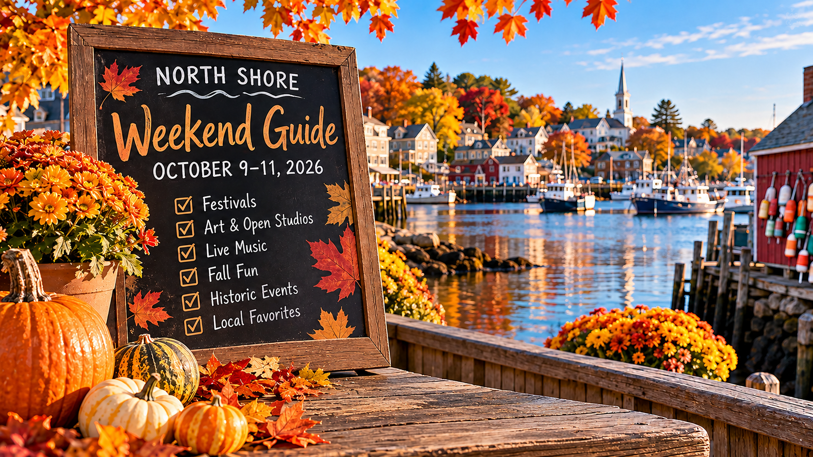 North Shore Autumn Weekend Guide: October 9-11, 2026 graphic