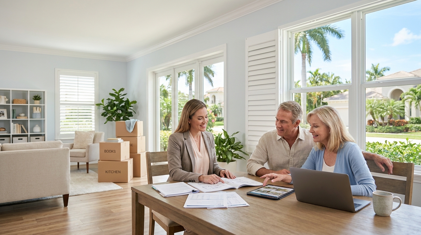 Palm Beach County home ideal for retirees downsizing.