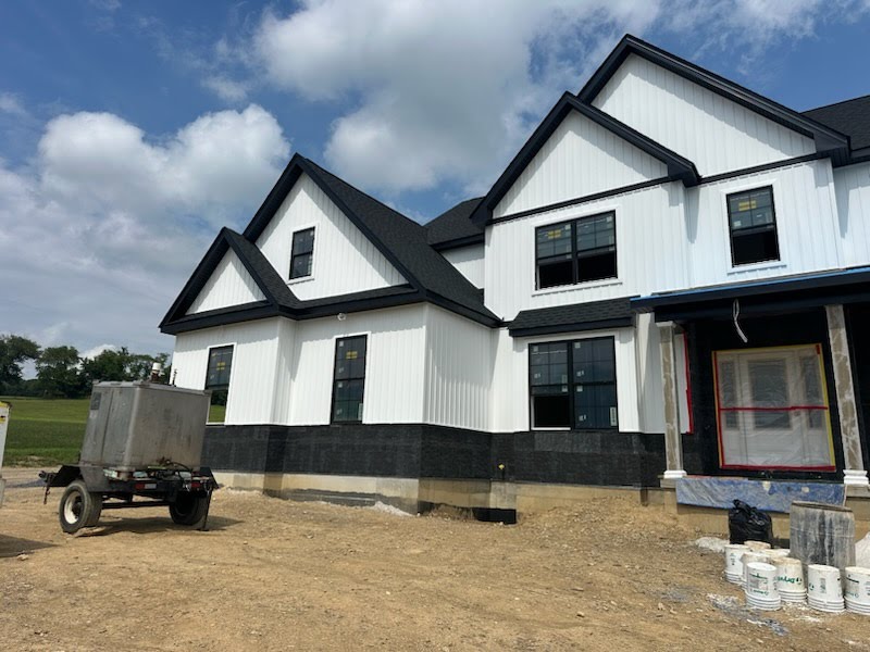 Home construction showing interior progress