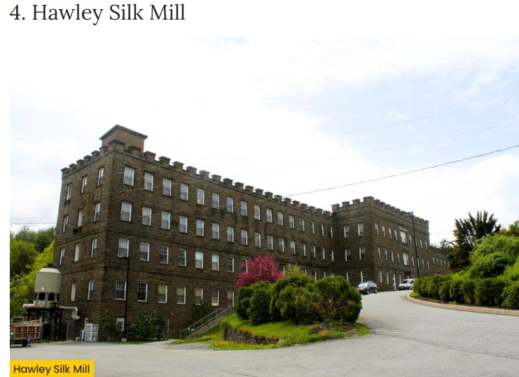 Hawley Silk Mill historic building with shops and coffee house