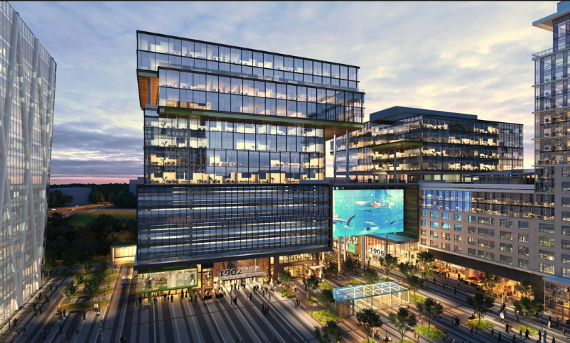 Reston Virginia planned community with tree-lined streets and walking paths