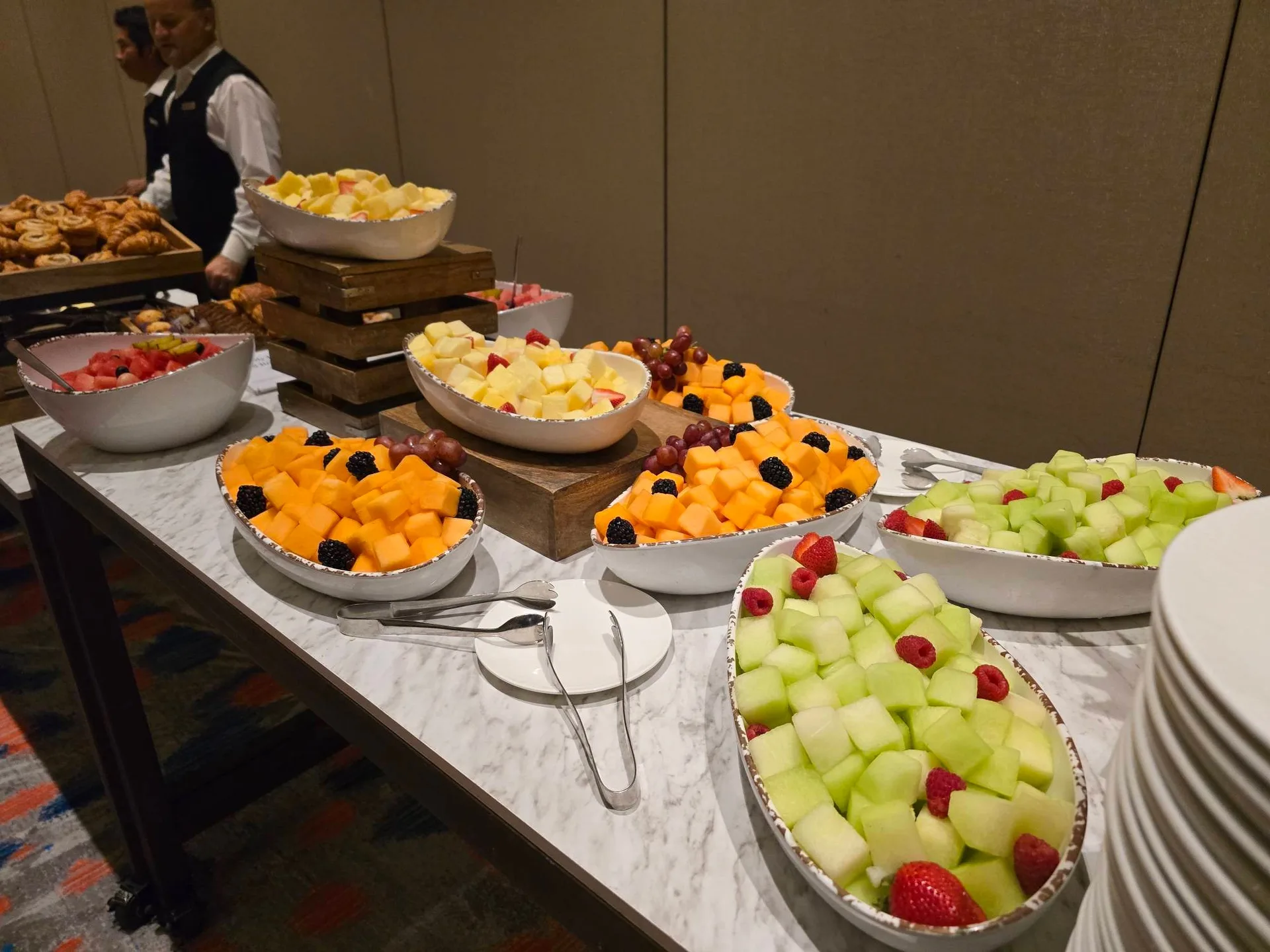 The breakfast fruit buffet at The Diplomat Beach Resort during the Mike Ferry 2026 Superstar Retreat in Hollywood, Florida