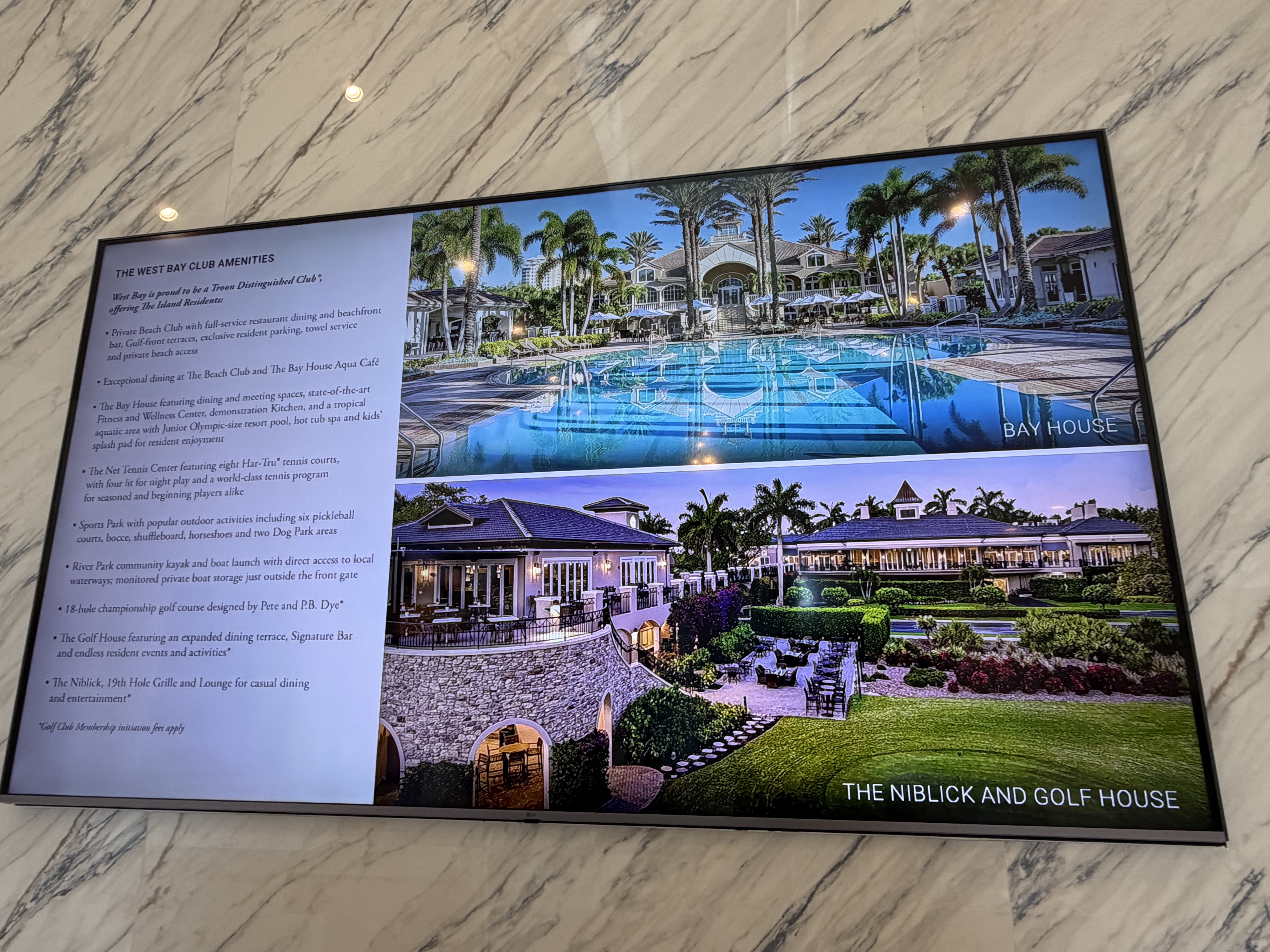 Scenic views from the West Bay Club tower residences