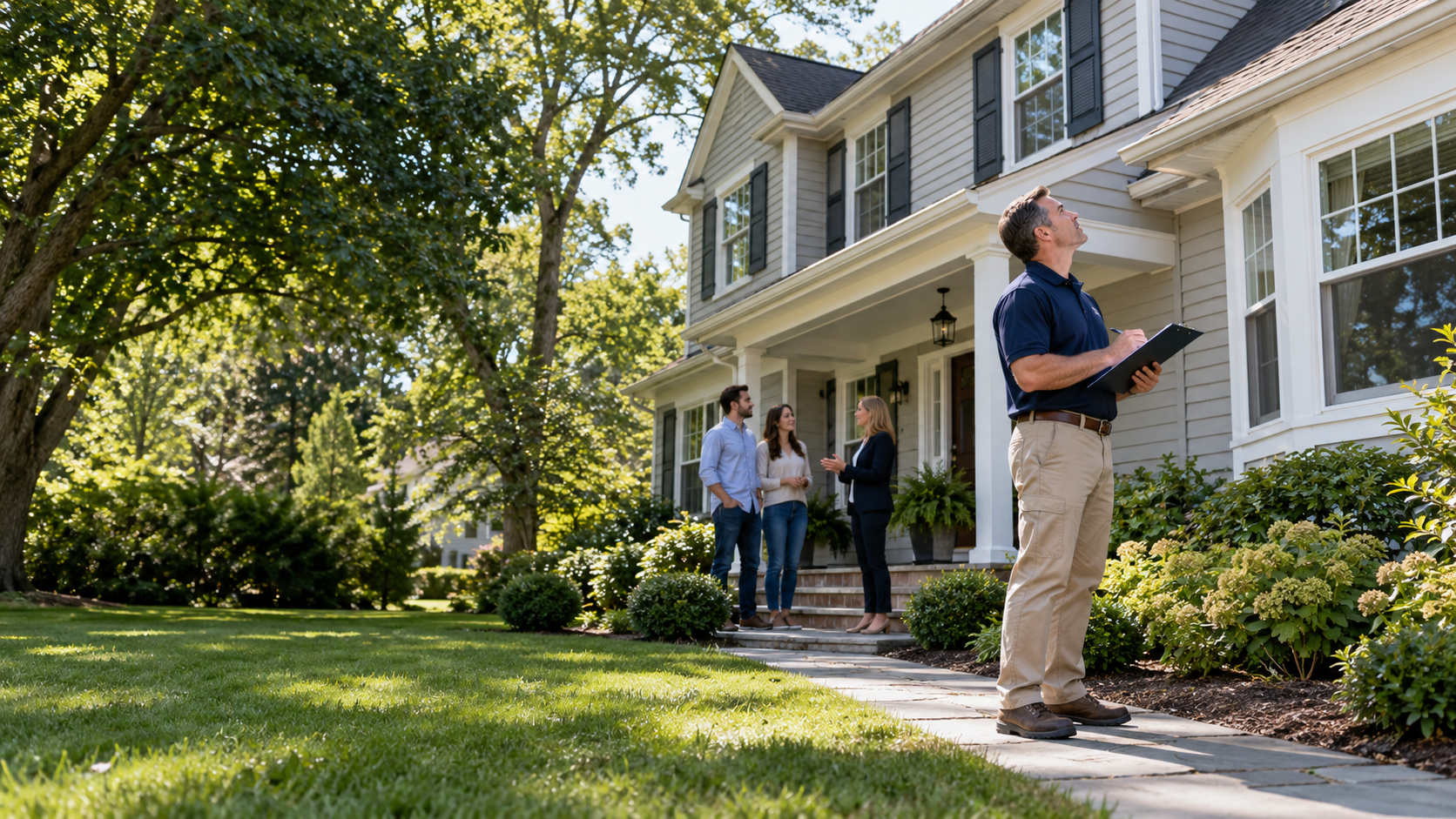 A New Jersey home exterior, the subject of a home inspection question