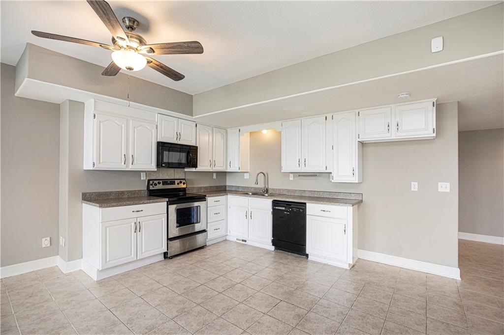 Kitchen with granite counters