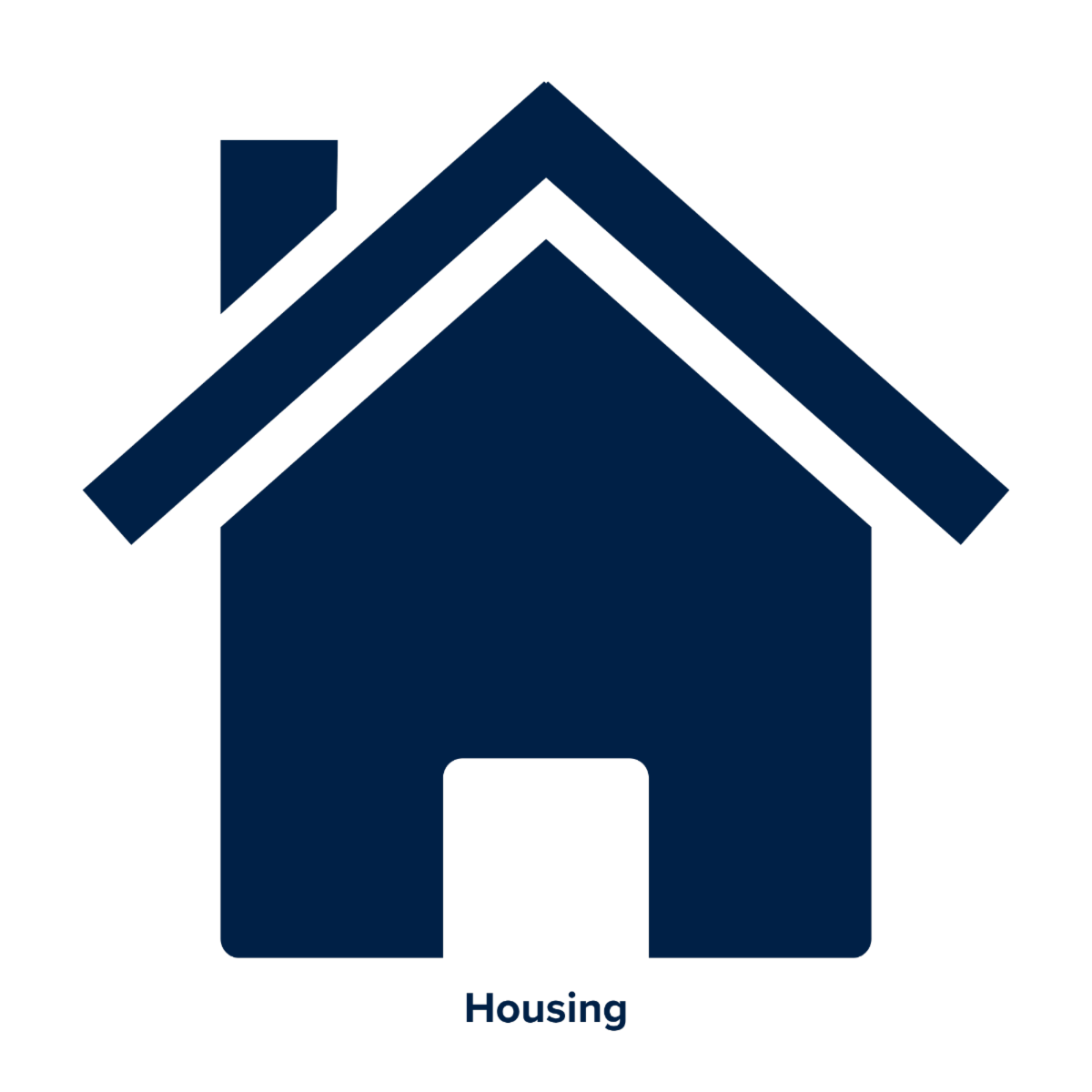 Housing icon representing housing assistance and home repair programs for veterans