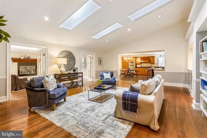 Living room at 8700 Eggert Dr Bethesda Maryland after professional staging